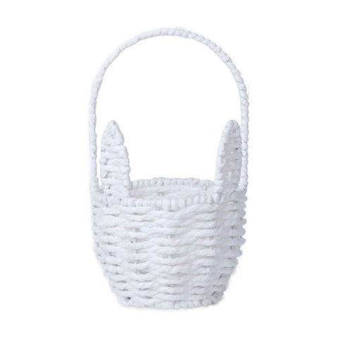 Woven Breads Baskets, Oval Small Fruit Baskets, Stackable Plastic Wicker Baskets for Serving Vegetables, Kitchen, Restaurant, Outdoor, Imitation Rattan, 1 Pcs, 7.48x5.11x2.75 4.88" x 8.19" White
