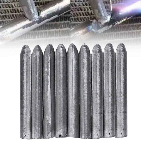 Low Temperature Universal Welding Rods, Metal Welding Arc Equipment, Easy Melt Aluminum Rods, Arc Welding Equipment Welding Equipment and Accessories, 9 Pcs, 3.07 Inches 3.07" Silver*9