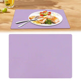 1 Pcs Placemats,Plastic Table Mats,16.93X11.81 Inch Rectangle Heat-Resistant Place Mat,Water-Proof Non-Slip Dining Table Mats,Wipeable Washable Placemats,Place Mats For Kitchen Table,Yellow Purple