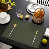 1 Pcs Placemats,Plastic Table Mats,16.93X11.81 Inch Rectangle Heat-Resistant Place Mat,Water-Proof Non-Slip Dining Table Mats,Wipeable Washable Placemats,Place Mats For Kitchen Table,Yellow Purple