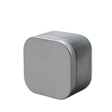 Tea box - Square tin container, tea caddy, metal candy box