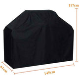 BBQ Cover Waterproof Windproof Fade Resistant Oxford Fabric Compatible with Weber and Brinkmann Barbecue Racks, 145 x 61 x 117 cm