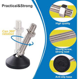8 Pack Adjustable Leveling Feet M10 x 100 Load Capacity 500 kg Furniture Feet, Diameter 40 mm