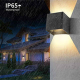 4 Pack 12W LED Wall Lights Adjustable Beam Angle IP65 Waterproof 3000K Warm White