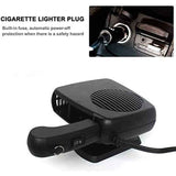 2-in-1 Car Heater 200W 12V Cigarette Lighter Defogger and Cooling Fan