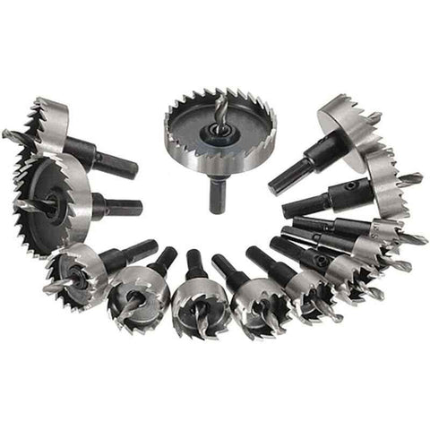 13 Pcs Metal Hole Saw Set Tungsten Steel Cutting Tool Kit, 16-53 mm