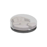 Round Garden Sofa Bed Cover Waterproof 210D Oxford Black, D228 x H83 cm