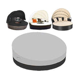 Round Garden Sofa Bed Cover Waterproof 210D Oxford Black, D228 x H83 cm