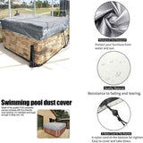 Spa Cover Square Hot Tub Cover Waterproof 190T Polyester Black, 207 x 207 x 30 cm