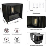 12W LED Wall Light 3000K Adjustable Beam Angle IP65 Waterproof Warm White