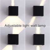 12W LED Wall Light 3000K Adjustable Beam Angle IP65 Waterproof Warm White