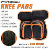 Work Knee Pads Soft Gel and Foam Padding with Anti Slip Straps