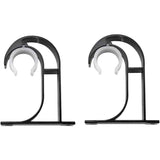 2 Pcs Curtain Rod Brackets Zinc Alloy Wall Ceiling Mount White