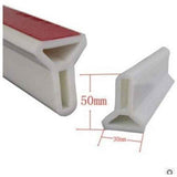 Foldable Shower Barrier Water Retention Dam White, 1 m