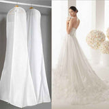 1 Pc Wedding Dress Dust Cover Breathable Non Woven Fabric White, 180 cm