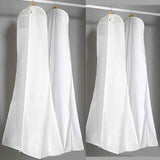 1 Pc Wedding Dress Dust Cover Breathable Non Woven Fabric White, 180 cm