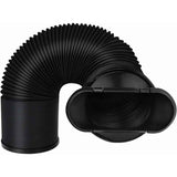 Mobile Air Conditioner Exhaust Hose Kit Black Flat Mouth, Diameter 15 cm Length 22-150 cm