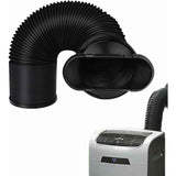 Mobile Air Conditioner Exhaust Hose Kit Black Flat Mouth, Diameter 15 cm Length 22-150 cm