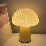 Modern Mushroom Glass Table Lamp Pink