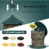 Hanging Metal Bird Feeder Mesh Tube Green