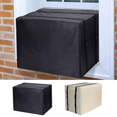 Cheers.US Window Air Conditioner Cover Outdoor, Outside Window AC Unit Cover Black Dust-Proof Waterproof AC Cover Outdoor Window AC Protection Cover L Beige