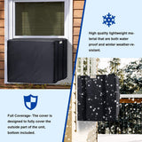 Cheers.US Window Air Conditioner Cover Outdoor, Outside Window AC Unit Cover Black Dust-Proof Waterproof AC Cover Outdoor Window AC Protection Cover XL Beige