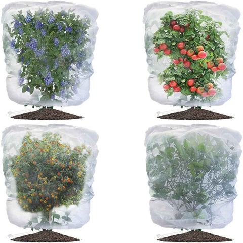 Darzheoy 1 Pack Garden Mesh Netting for Plants, 19.7 x 29.5 Inch Insect Bird Barrier Netting Mesh with Drawstring, Tomato Plant Cover Fruits Tree Netting Bags Protection for Vegetables 19.7" x 29.5" 1 Pack