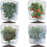 Darzheoy 1 Pack Garden Mesh Netting for Plants, 19.7 x 29.5 Inch Insect Bird Barrier Netting Mesh with Drawstring, Tomato Plant Cover Fruits Tree Netting Bags Protection for Vegetables 47.3" x 59" 1 Pack