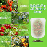 Darzheoy 1 Pack Garden Mesh Netting for Plants, 19.7 x 29.5 Inch Insect Bird Barrier Netting Mesh with Drawstring, Tomato Plant Cover Fruits Tree Netting Bags Protection for Vegetables 19.7" x 29.5" 2 Pack