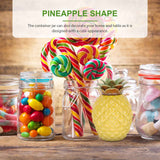 WHAMVOX Yellow Pineapple Tea Cookie Jar Storage Container for Fruit and Travel Kitchen Use