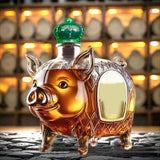 Darzheoy Wolf Whiskey Bottle, Funny Wolf Whiskey Bottle, 3D Wolf Shape Glass, Wine Decanter for Men Dad, Home Bar Dachshund Lover Decor I