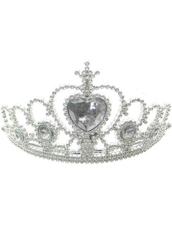 Jewelled Silver Girls Princess Costume Tiara