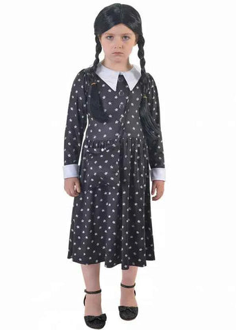 Wednesday Addams Girls Halloween Costume and Bag