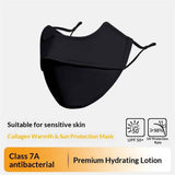 2 pack UV Face Covering UPF 50+ Women Breathable Mask Sun Protection Reusable Outdoor, Protection Golf Sports Face Mask for Women (black)