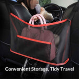 2 pack Car Net Pocket Handbag Holder,Car Backseat Organizer,Rear Seat Pet Kid Guardrail,Driver Storage Mesh Bag,Car Net Pocket Organizer For Purse and Bags (Red,Received only 2 storage bags)