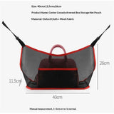 2 pack Car Net Pocket Handbag Holder,Car Backseat Organizer,Rear Seat Pet Kid Guardrail,Driver Storage Mesh Bag,Car Net Pocket Organizer For Purse and Bags (Red,Received only 2 storage bags)