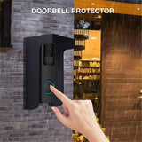 Outdoor Black Doorbell Rain Anti-Glare Cover, Steel Weather-Blocking Camera Cover Glare Sun Shade Protection for Most Video Doorbells