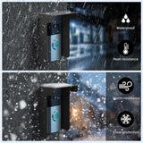 Outdoor Black Doorbell Rain Anti-Glare Cover, Steel Weather-Blocking Camera Cover Glare Sun Shade Protection for Most Video Doorbells