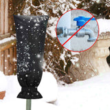 Outdoor Faucet Cover for Winter Freeze Protection 13*25inch Outdoor Long Faucet Cover Socks for Winter Waterproof Insulated Spigot(Black,2)