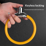 Bicycle Cable Lock, Steel Cable with Keys, Security Lock,Theft Bike Cable Lock, Portable, Versatile, Security (orange)