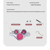 Bike Chain Cleaning Tool, Multi functional chain cleaner Suitable for Mountain Bike, Road Bike,Bicycle Cleaning Brush Tool for Drivetrain (pink)