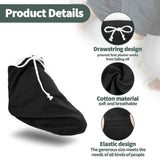 4 Pcs Cast Sock for Leg Foot Cover Below Knee Sleeve Adjustable Drawstring Cast Wound Protector for Men Women Foot Leg Ankle(14.5 x 9.84 In,Black，2 pairs)