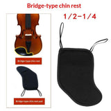 2 Pcs Violin Chinrest Pad 1/2 1/4 Cotton Chin Rest Cover Violin Shoulder to Practice, Black （Style 2)