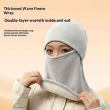 Cold Weather Ski Mask for Men Windproof Thermal Winter Scarf Mask Women Neck Warmer Hood for Cycling（Milk white gray）