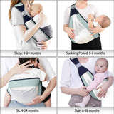 Baby Sling Carrier, Adjustable Half Wrapped Sling Hip Carrier - Lightweight Breathable Mesh Fabric for Newborn (Green)
