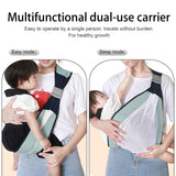 Baby Sling Carrier, Adjustable Half Wrapped Sling Hip Carrier - Lightweight Breathable Mesh Fabric for Newborn (Green)