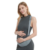 Belly Bands For Pregnant Women Maternity Belt Pregnancy Belly Support Band Adjustable Pregnancy Belt with Back Brace Straps (Gray, L)
