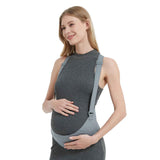 Belly Bands For Pregnant Women Maternity Belt Pregnancy Belly Support Band Adjustable Pregnancy Belt with Back Brace Straps (Gray, L)