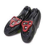 Bike Cleats – (Pair) Replacement 3Cleat Set for 3 Bolt Bicycle Pedals, Durable Red Cleats for Road and Indoor Cycling Shoes（Excluding shoes）