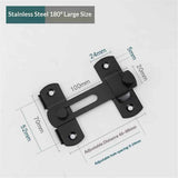 2 pack 180 Degree Flip Sliding Barn Door Lock for Privacy - Safe barn Door Locks and latches for Barn Door, Pet Door, Bathroom, Outdoor, Garage, Window, Sliding Door